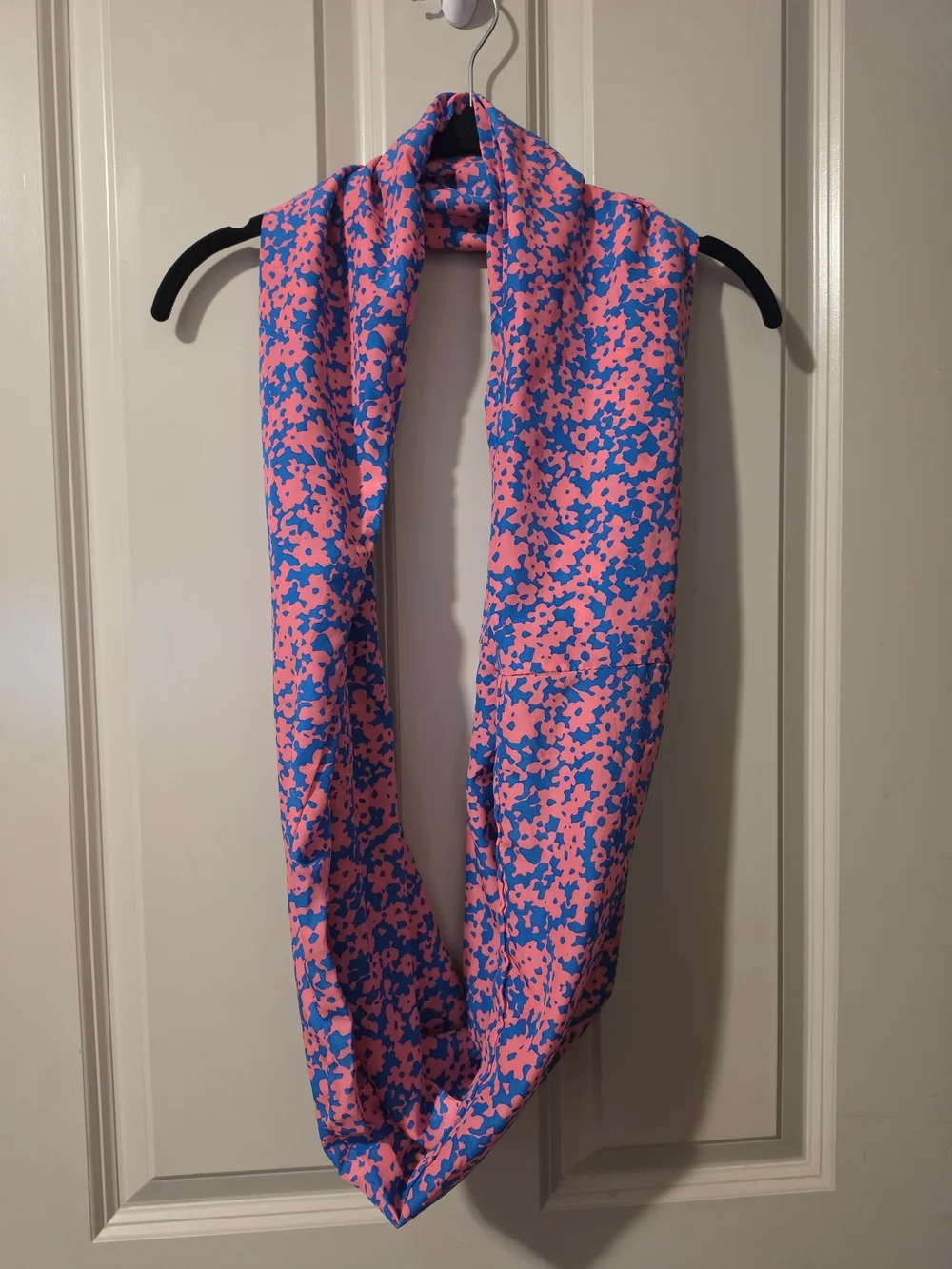 Floral Infinity Scarf in Pink & Blue
